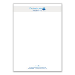 presbyterian foundation store half sheet stationery