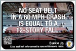 Seat Belt Enforcement Tear-Off Card [No Seat Belt]