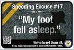 Speeding Enforcement Tear-Off Card [Excuse]