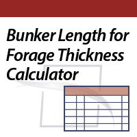 Bunker Silo Capacity Chart